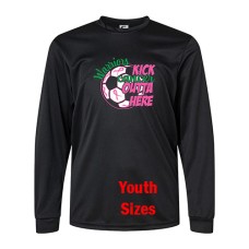 Smithville 2024 Kick Cancer Performance YOUTH Long Sleeve Tee (Black)